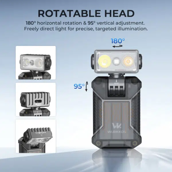 Wurkkos HD04 Rotating Head EDC Flashlight – 750 Lumens, 120meter Spotlight + Floodlight + RGB with Magnetic Tail - Image 5