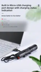 Wuben L50 1200 Lumens Rechargeable EDC Flashlight – Compact 18650 Tactical Light with USB Charging