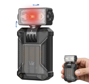 Wurkkos HD04 Rotating Head EDC Flashlight – 750 Lumens, 120meter Spotlight + Floodlight + RGB with Magnetic Tail