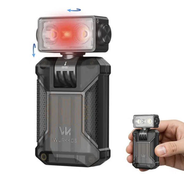 Wurkkos HD04 Rotating Head EDC Flashlight – 750 Lumens, 120meter Spotlight + Floodlight + RGB with Magnetic Tail - Image 2