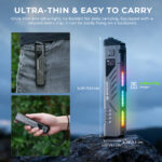 Wurkkos TD11 Smart OLED Tactical Flashlight – 3000 Lumens, 320m Throw, Dual Tail Switches + Real-Time Display