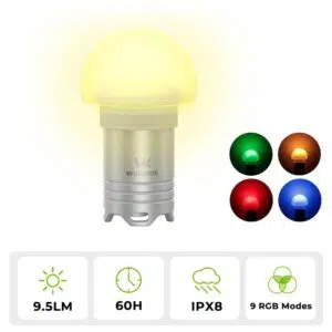 Wurkkos DL04 RGB Signal Light – Jellyfish 360° Design, 9 RGB Modes + Warm White, IPX8 100m Waterproof