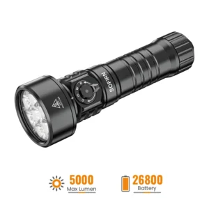 Sofirn SD11 Scuba Diving Flashlight – 5000 Lumens, 116° Wide Beam, 2-CCT White + 660nm Red, IPX8 100m Rated