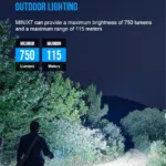 Trustfire MiniX7 Multi-Function Rangefinder Flashlight – 750 Lumens with Laser Distance Measurement & Power Bank