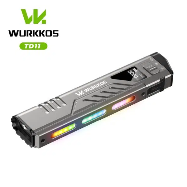 Wurkkos TD11 Smart OLED Tactical Flashlight – 3000 Lumens, 320m Throw, Dual Tail Switches + Real-Time Display - Image 2