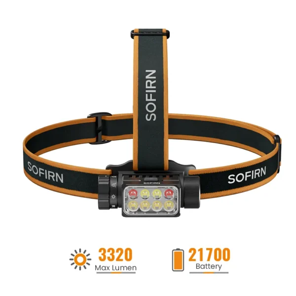 Wurkkos HD23 Triple Light Source Headlamp – 3320 Lumens Spot + Flood + Red, 192m Throw, Magnetic Rotary Switch - Image 2