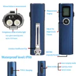 Trustfire MiniX7 Multi-Function Rangefinder Flashlight – 750 Lumens with Laser Distance Measurement & Power Bank