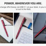 Olight O'Pen 3 Four-in-One EDC Pen with White & Red Clip Light, Pen Tip Ring Light & Green Laser – USB-C Rechargeable