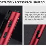 Olight O'Pen 3 Four-in-One EDC Pen with White & Red Clip Light, Pen Tip Ring Light & Green Laser – USB-C Rechargeable
