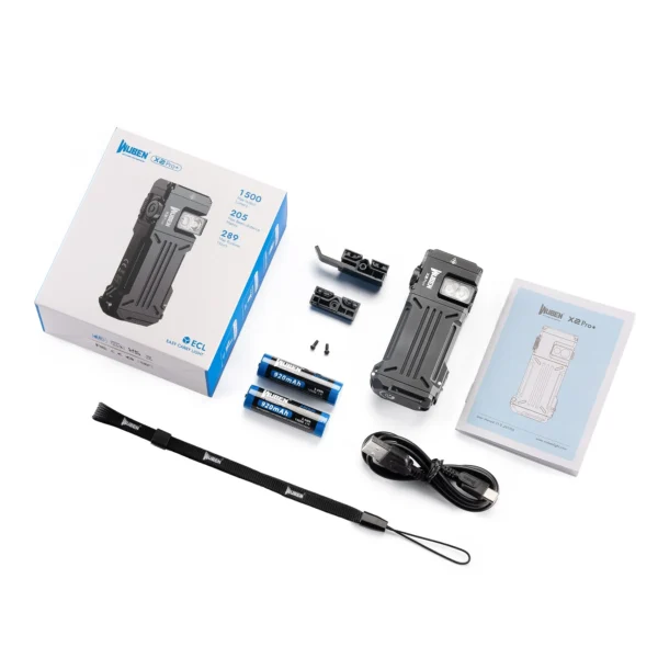 Wuben X2 Pro+ 1500 Lumens Magnetic EDC Tactical Flashlight – Dual Beam with Type-C Charging - Image 3