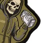 Wuben X4 Official Embroidered Morale Patch – Skeleton Hoodie Design