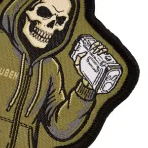 Wuben X4 Official Embroidered Morale Patch – Skeleton Hoodie Design