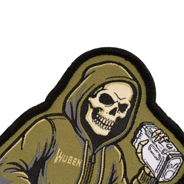 Wuben X4 Official Embroidered Morale Patch – Skeleton Hoodie Design - Image 5