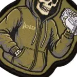 Wuben X4 Official Embroidered Morale Patch – Skeleton Hoodie Design
