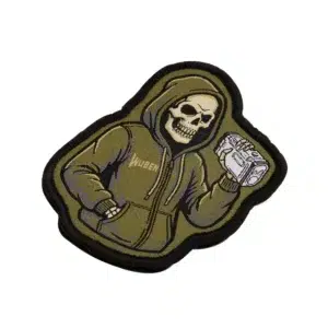Wuben X4 Official Embroidered Morale Patch – Skeleton Hoodie Design
