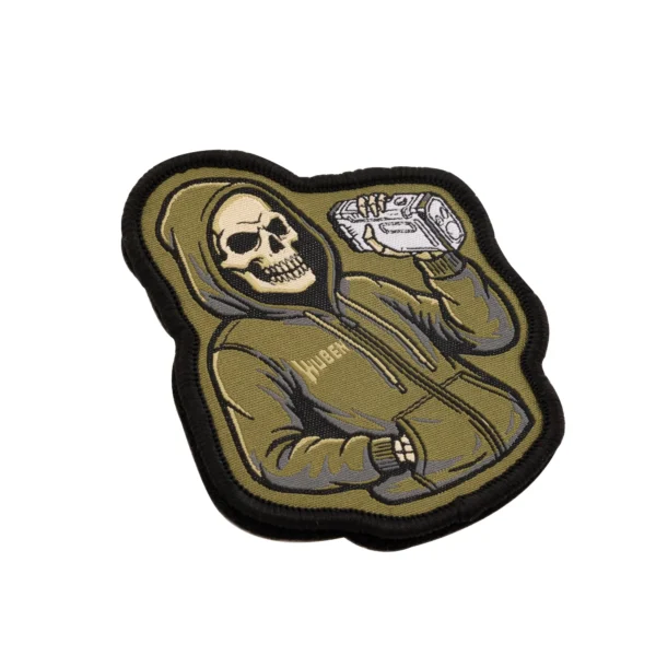 Wuben X4 Official Embroidered Morale Patch – Skeleton Hoodie Design - Image 4