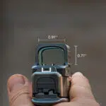 Osight XE AMRS Enclosed Red Dot Sight – 2/6+32 MOA Multi-Reticle, Side-Loading Battery, RMR Footprint, Collapsible Backup Sight