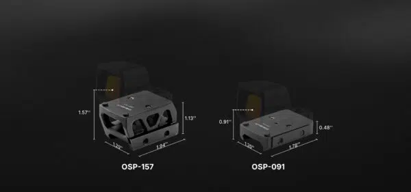 Osight XE AMRS Enclosed Red Dot Sight – 2/6+32 MOA Multi-Reticle, Side-Loading Battery, RMR Footprint, Collapsible Backup Sight - Image 20