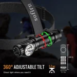Sofirn HS43 3200 Lumens Headlamp with Red Light – 184m Throw, 21700 5000mAh, Magnetic Rotary Switch