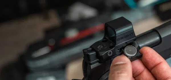 Osight XE AMRS Enclosed Red Dot Sight – 2/6+32 MOA Multi-Reticle, Side-Loading Battery, RMR Footprint, Collapsible Backup Sight - Image 11