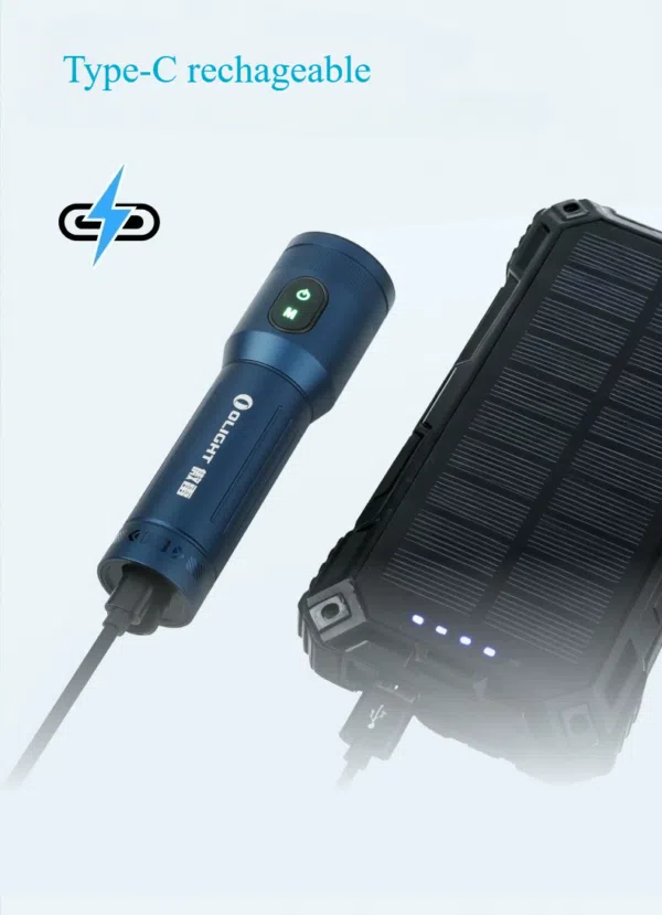 Olight Traveller Rechargeable Flashlight – Dual Beam Flood + Spotlight, Type-C Charging, Up to 1000 Lumens - Image 2
