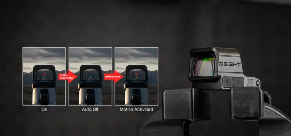 Osight XE AMRS Enclosed Red Dot Sight – 2/6+32 MOA Multi-Reticle, Side-Loading Battery, RMR Footprint, Collapsible Backup Sight - Image 15