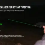 TrustFire R9 Tactical Flashlight with Green Laser – 2100 Lumens, 240m Throw, Picatinny Rail Mount