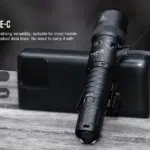 TrustFire R9 Tactical Flashlight with Green Laser – 2100 Lumens, 240m Throw, Picatinny Rail Mount
