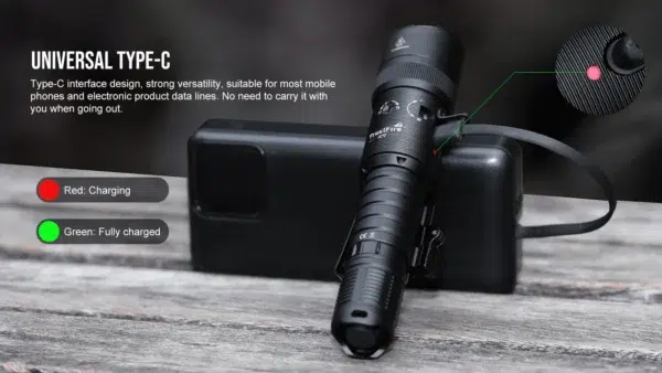 TrustFire R9 Tactical Flashlight with Green Laser – 2100 Lumens, 240m Throw, Picatinny Rail Mount - Image 17