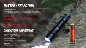 TrustFire T25R Dual-Tail-Switch Tactical Flashlight – 2000 Lumens, 350m Throw, One-Touch Strobe