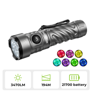 Wurkkos TS26 Anduril 2 EDC Flashlight – 3470 Lumens, 197m Throw, RGB AUX, USB-C Reverse Charging, Magnetic Tail