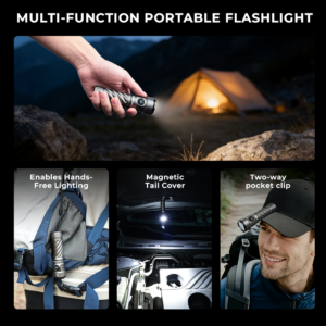 Wurkkos TS26 Anduril 2 EDC Flashlight – 3470 Lumens, 197m Throw, RGB AUX, USB-C Reverse Charging, Magnetic Tail