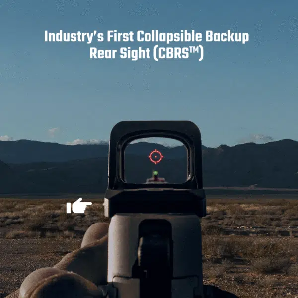 Osight XE AMRS Enclosed Red Dot Sight – 2/6+32 MOA Multi-Reticle, Side-Loading Battery, RMR Footprint, Collapsible Backup Sight - Image 5