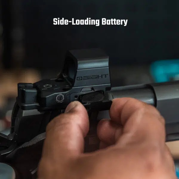 Osight XE AMRS Enclosed Red Dot Sight – 2/6+32 MOA Multi-Reticle, Side-Loading Battery, RMR Footprint, Collapsible Backup Sight - Image 3
