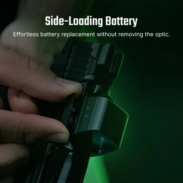 Osight SE 6 MOA Enclosed Red / Green Dot Sight – RMSc Footprint, Side-Loading Battery, 27.5 g - Image 6