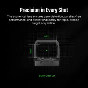 Osight SE 6 MOA Enclosed Red / Green Dot Sight – RMSc Footprint, Side-Loading Battery, 27.5 g