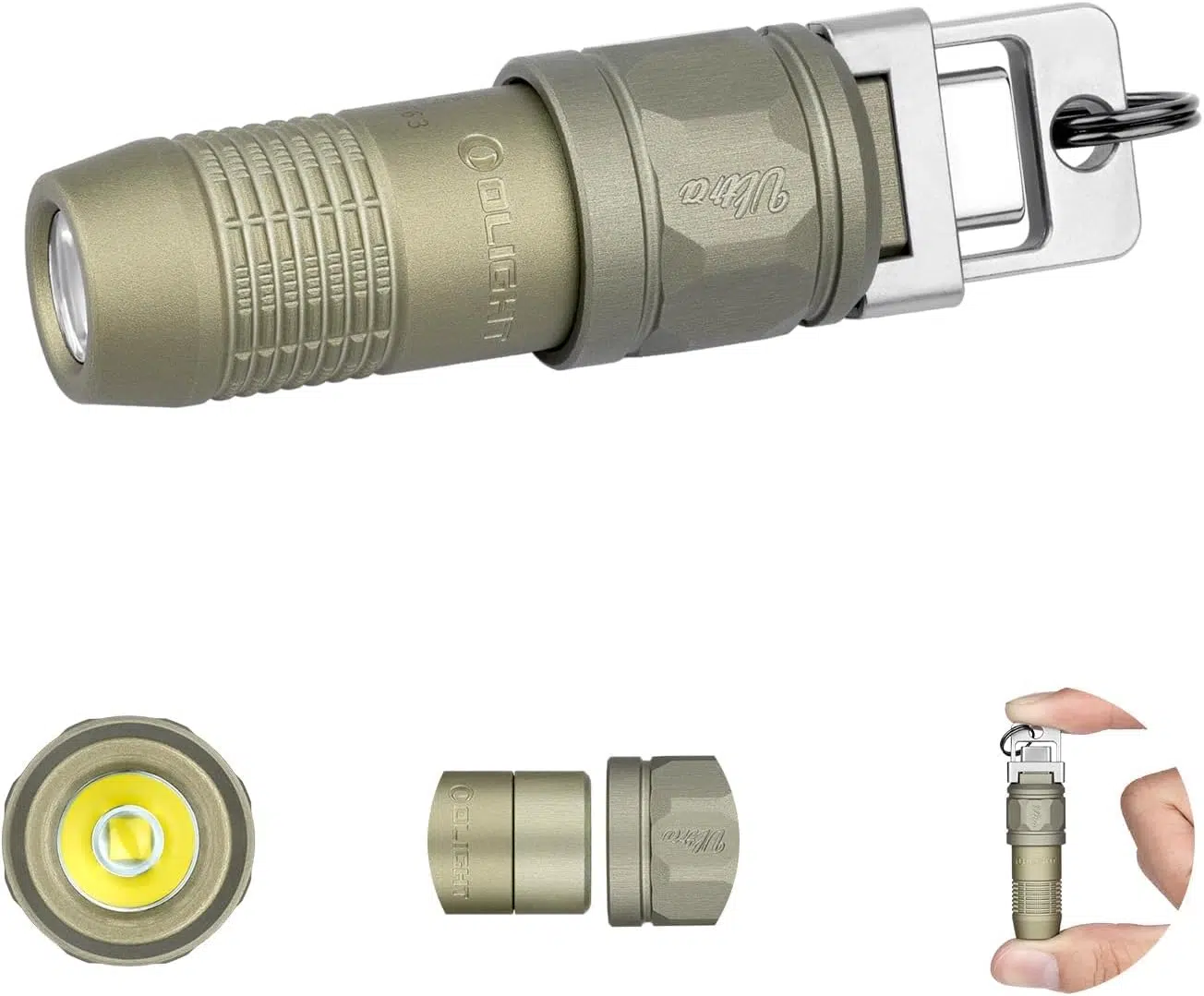 Olight iUltra Keychain Flashlight – 80 Lumens, 28 m Throw, Built-in USB-C, Magnetic Base, 20 g