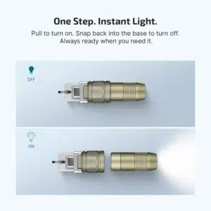 Olight iUltra Keychain Flashlight – 80 Lumens, 28 m Throw, Built-in USB-C, Magnetic Base, 20 g