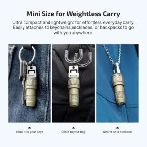 Olight iUltra Keychain Flashlight – 80 Lumens, 28 m Throw, Built-in USB-C, Magnetic Base, 20 g