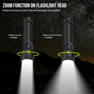 OPEN BOX TrustFire EL21 Zoomable White Laser LEP Flashlight – 450 Lumens, 1300 m Throw, Magnetic Tail, Type-C
