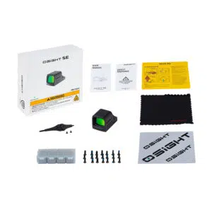 Osight SE 6 MOA Enclosed Red / Green Dot Sight – RMSc Footprint, Side-Loading Battery, 27.5 g