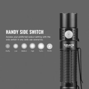 ThruNite TN12 V6 – 1950 Lumens, 259 m Throw, Dual Switch 18650 USB-C