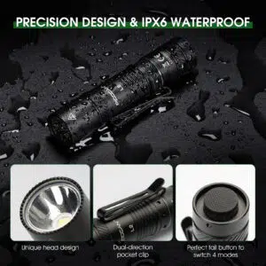 Pioocan L2 by Wuben – 1200 Lumens, 115 m Dual-Fuel EDC