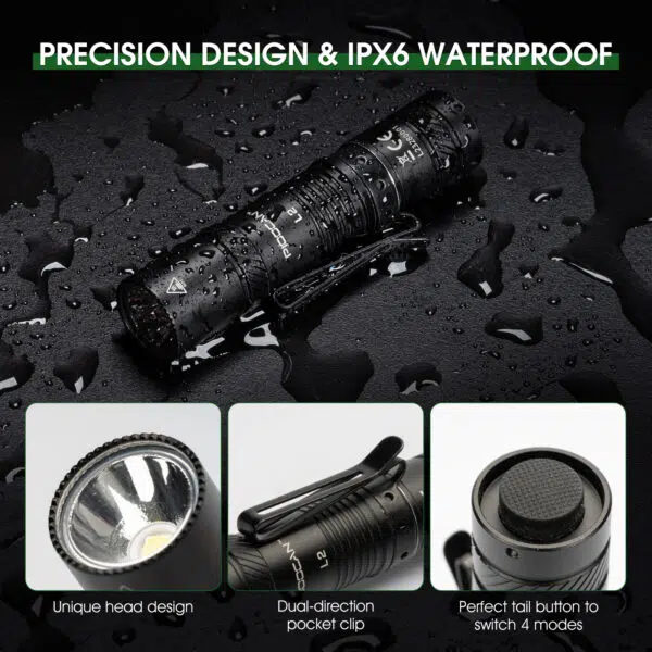 Pioocan L2 by Wuben – 1200 Lumens, 115 m Dual-Fuel EDC - Image 23