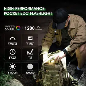 Pioocan L2 by Wuben – 1200 Lumens, 115 m Dual-Fuel EDC
