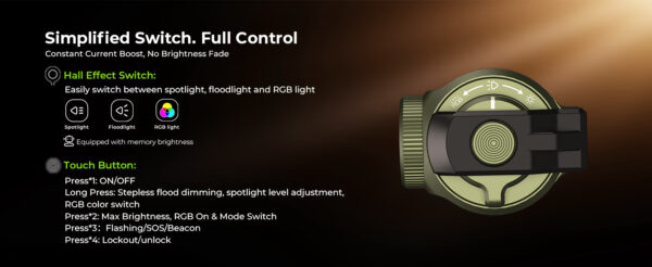 Wurkkos K1 – 1 850 lm Spot, Flood and RGB EDC - Image 3